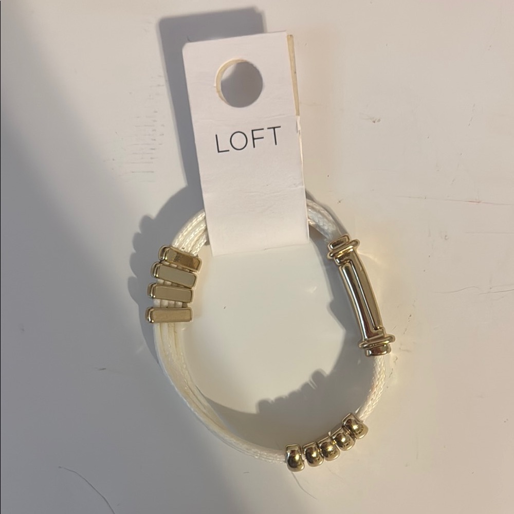 LOFT Gold and White Modern Bracelet